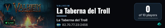 La Taberna del Troll live status badge