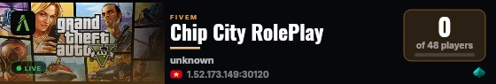 Chip City RolePlay live status badge