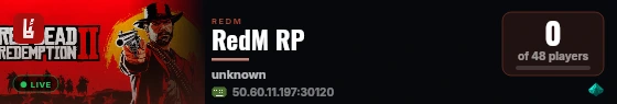 RedM RP live status badge
