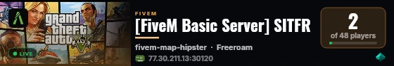 [FiveM Basic Server] SITFR live status badge