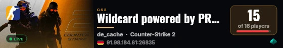 Wildcard powered by PRACC.COM live status badge