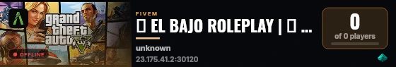 🔥 EL BAJO ROLEPLAY | 📌 SISTEMAS EXCLUSIVOS | 📈 OPTIMIZACION AVANZADA | 💰 2M INICIALES | 🚦 STAFF  24/7 live status badge
