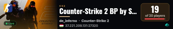 Counter-Strike 2 BP by SynHosting.eu live status badge