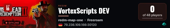 VortexScripts DEV live status badge