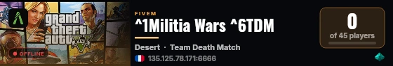 ^1Militia Wars ^6TDM live status badge