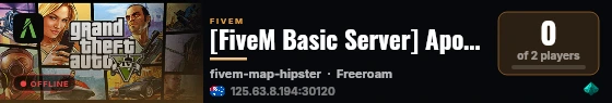 [FiveM Basic Server] Apollo-Dev live status badge