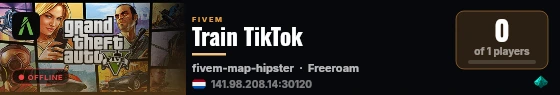 Train TikTok live status badge