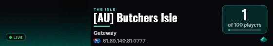 [AU] Butchers Isle live status badge