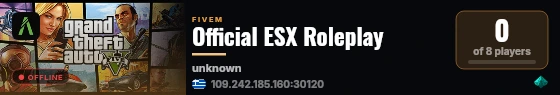 Official ESX Roleplay live status badge