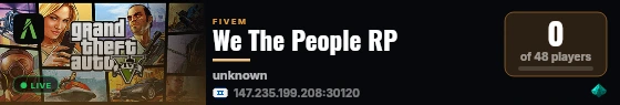 We The People RP live status badge