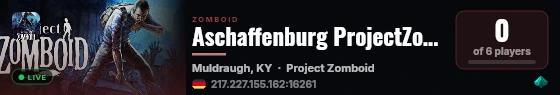 Aschaffenburg ProjectZomboid live status badge