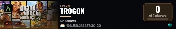TROGON live status badge