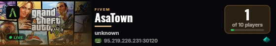 AsaTown live status badge