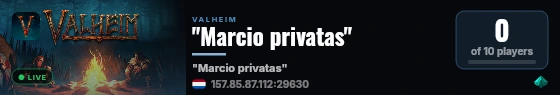 "Marcio privatas" live status badge