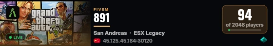 891 live status badge