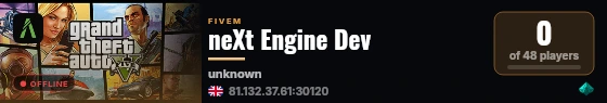 neXt Engine Dev live status badge