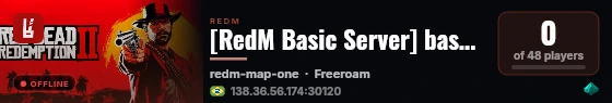 [RedM Basic Server] baseped live status badge