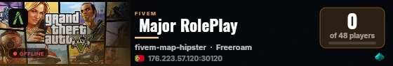  Major RolePlay live status badge