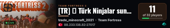 [TR]  Türk Ninjalar sunucusu live status badge