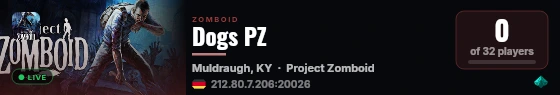 Dogs PZ live status badge