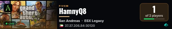 HamnyQ8 live status badge