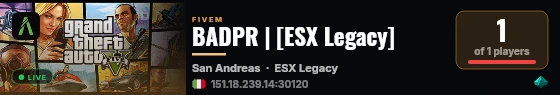 BADPR | [ESX Legacy] live status badge