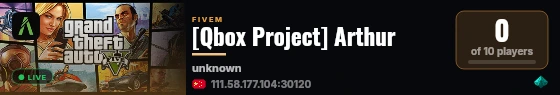 [Qbox Project] Arthur live status badge