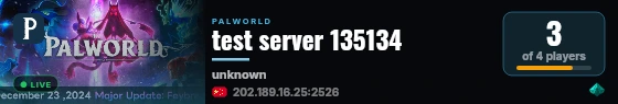 test server 135134 live status badge