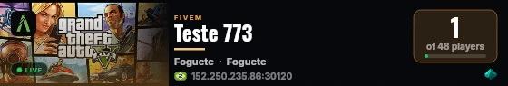 Teste 773 live status badge