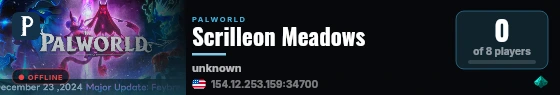 Scrilleon Meadows live status badge
