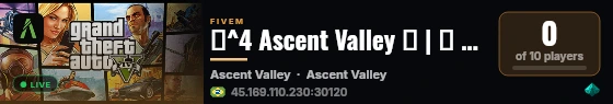 👻^4 Ascent Valley 👻 | 🎮 https://dsc.gg/ascentvalley live status badge
