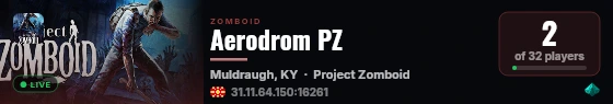 Aerodrom PZ live status badge