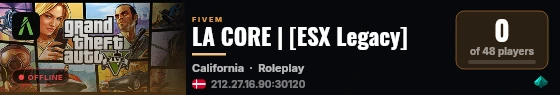 LA CORE | [ESX Legacy] live status badge