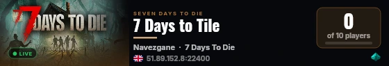 7 Days to Tile live status badge