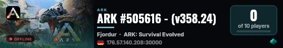ARK #505616 - (v358.24) live status badge