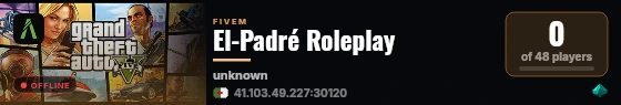 El-Padré Roleplay live status badge