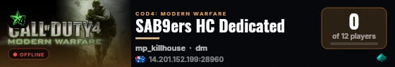 SAB9ers HC Dedicated live status badge