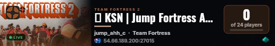 ▨ KSN | Jump Fortress AU-SYDNEY2 ▧ live status badge