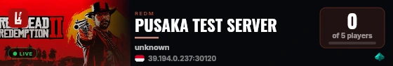 PUSAKA TEST SERVER live status badge