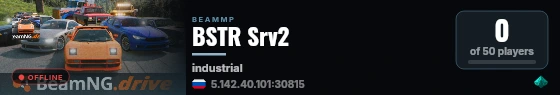 BSTR Srv2 live status badge