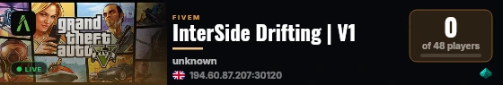 InterSide Drifting | V1 live status badge