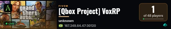 [Qbox Project] VoxRP live status badge