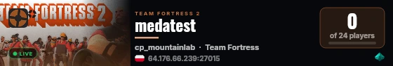 medatest live status badge