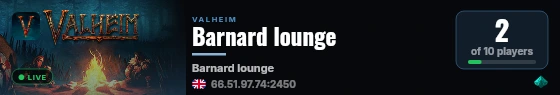 Barnard lounge live status badge