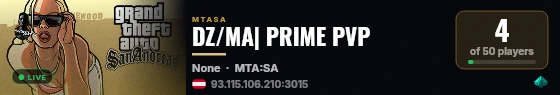 DZ/MA| PRIME PVP live status badge