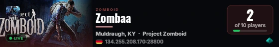 Zombaa live status badge