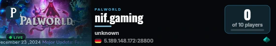 nif.gaming live status badge