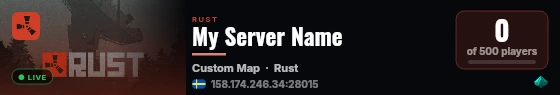 My Server Name live status badge