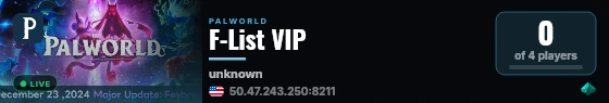 F-List VIP live status badge