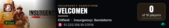 VELCOMEN live status badge